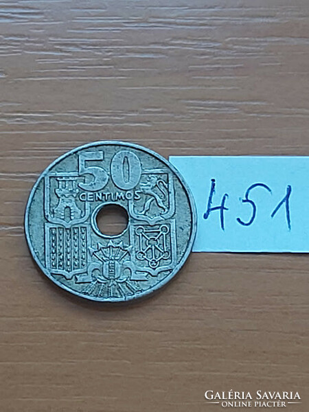 Spain 50 cm 1949 copper-nickel francisco franco 451