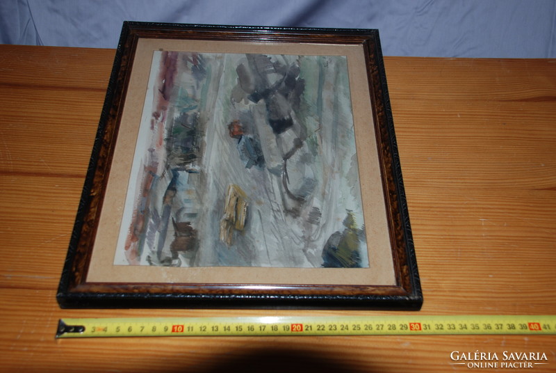 Kóka Ferenc szocreál akvarell az 50-es évekből 3 db egyben