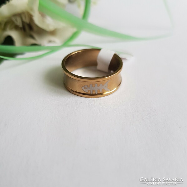 Brand New Gold Fish Pattern Hollow Out Ring - US Sizes 8 & 10