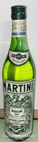 Régi MARTINI Dry Vermouth Nagy Üveges Ital 1 liter Palack Üveg  RITKA Balatonboglári M.K. Délker