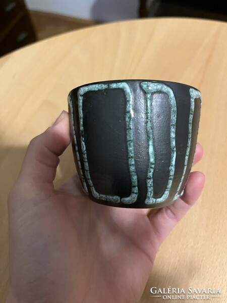 Retro Bodrogkeresztúri kerámia csésze kaspó