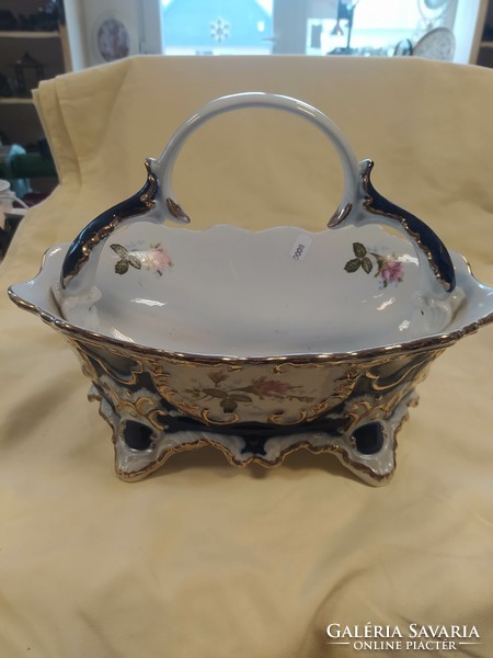 Romanian porcelain tray with handles