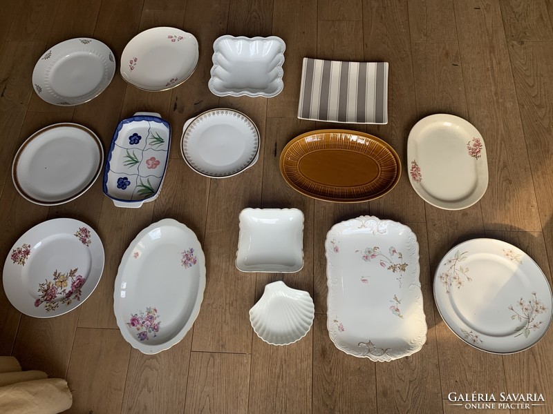 15 porcelain serving and roast bowls for sale together