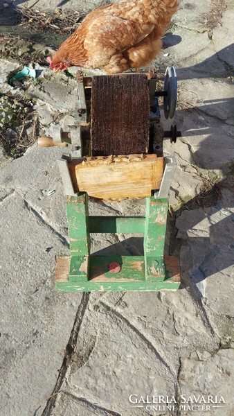 Ritka Antik kártoló gép mechanikus gyapjúfésű