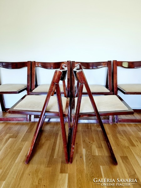 Mid-century folding chairs (6 pcs.)