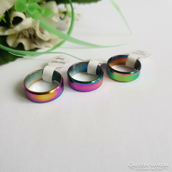 New Rainbow Beveled Ring - usa 8 / eu 57 / ø18mm