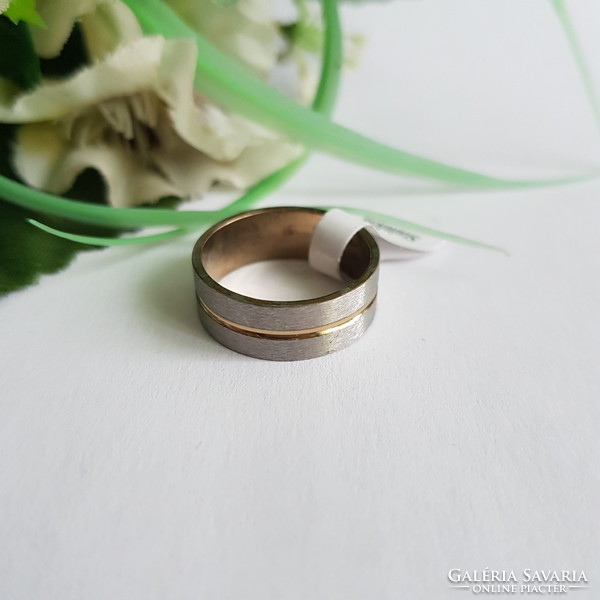 Brand New Silver Plated Gold Plated Ring - usa 8 / eu 57 / ø18mm