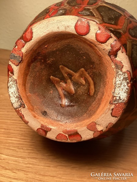 János Majoros retro ceramic spout 21 cm.