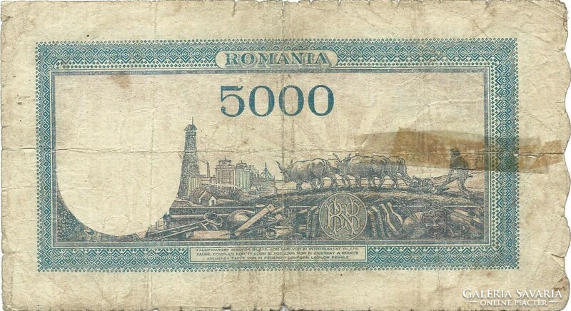 5000 lei 1945 Románia 1.