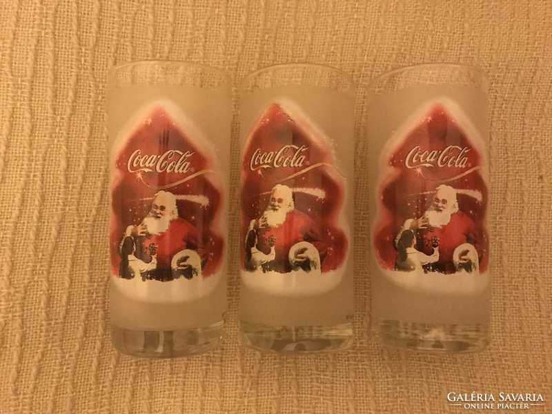 3 pieces of coca cola glass