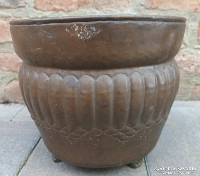 Huge art and craft secession copper pot planter. Negotiable.