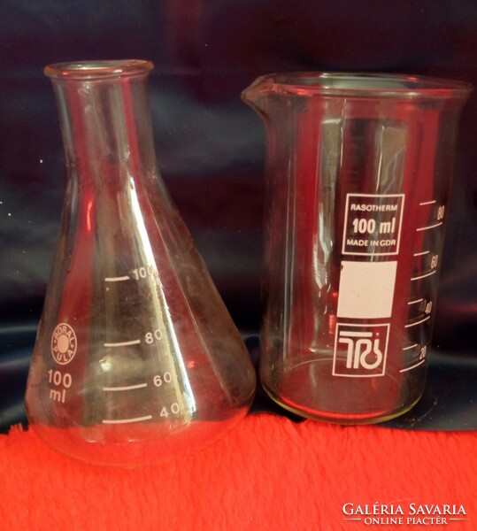 2 old, flawless 100 ml lab bottles