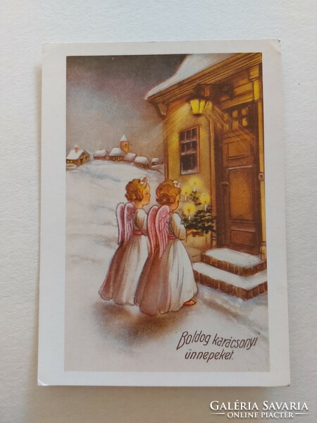 Retro karácsonyi képeslap 1989