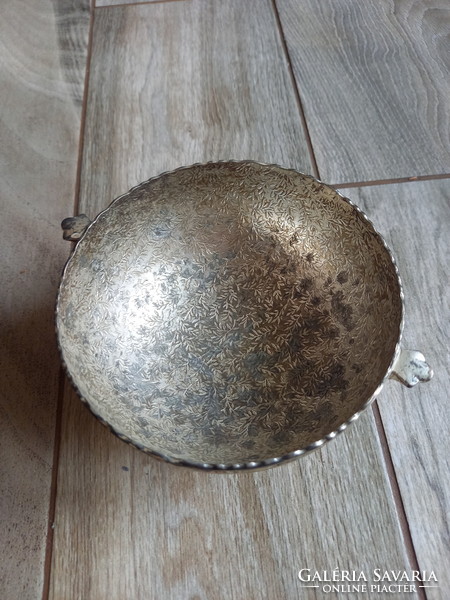 Wonderful old silver-plated serving bowl (7x15.7x13.2 cm)