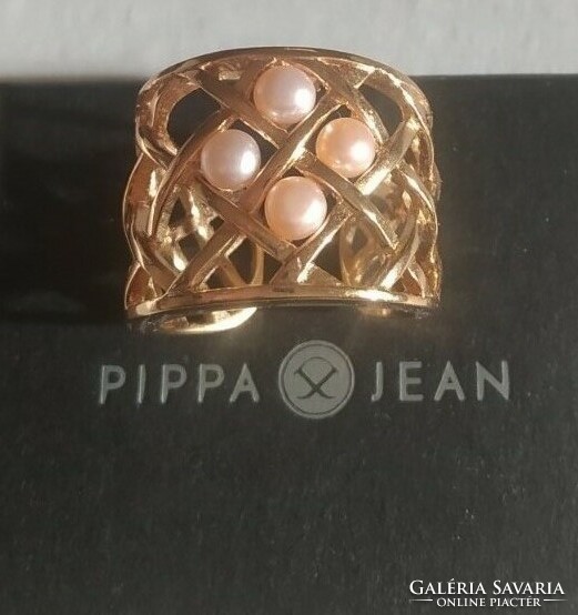 "Jana" kézműves rózsaaranyozott gyűrű