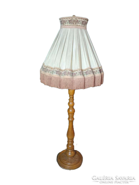 Antique style wooden floor lamp