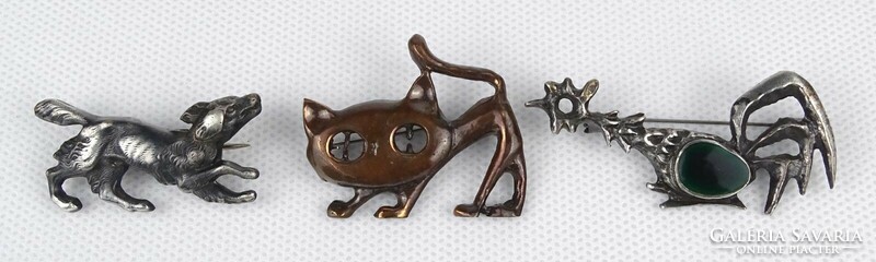 1Q220 old artistic animal brooch dress brooch 3 pieces