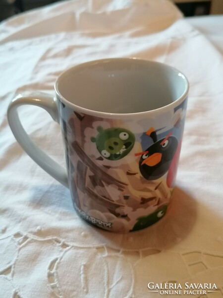Retro angry birds story mug