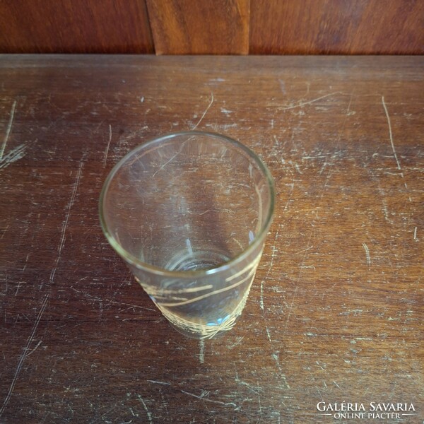 Antik szecessziós üveg pohár