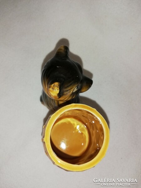 Macis glazed ceramic honey jar