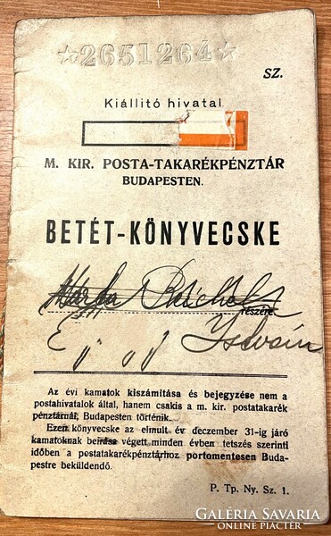 M. Kir. Post-Savings bank deposit book, 1909-1917.
