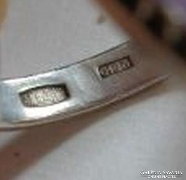 Régi ezüst AMETISZT  köves 875 gyűrű 56