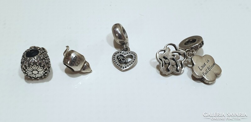 4 silver pandora charms