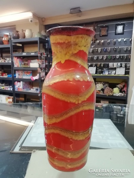 Retro, Pesthidegkúti, striped ceramic vase
