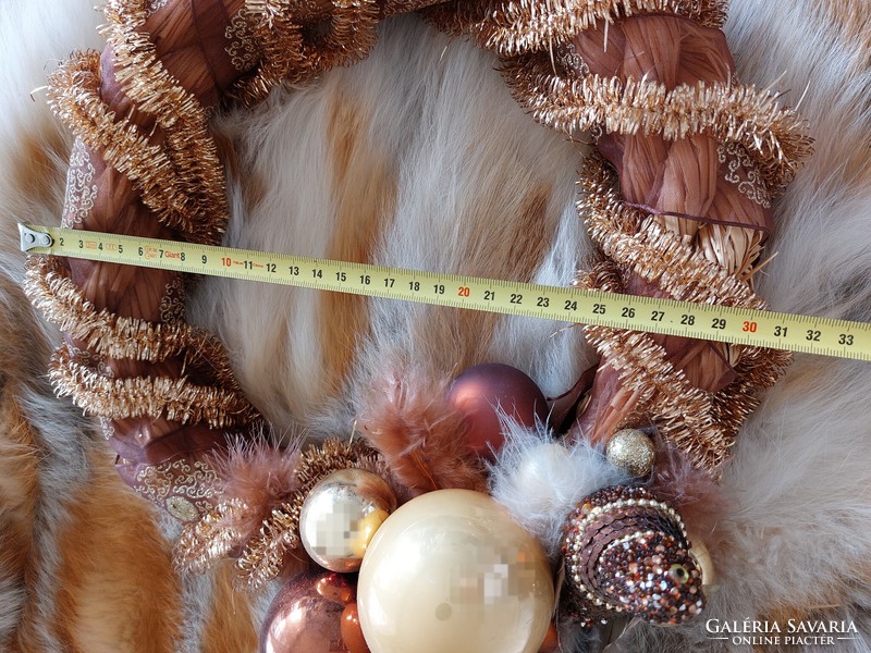 Karácsonyi koszorú madaras gyertyakoszorú 30 cm
