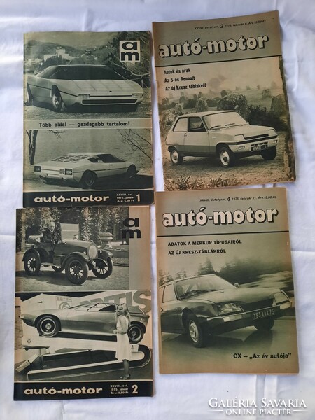 Autó-motor újságok 1970-1976