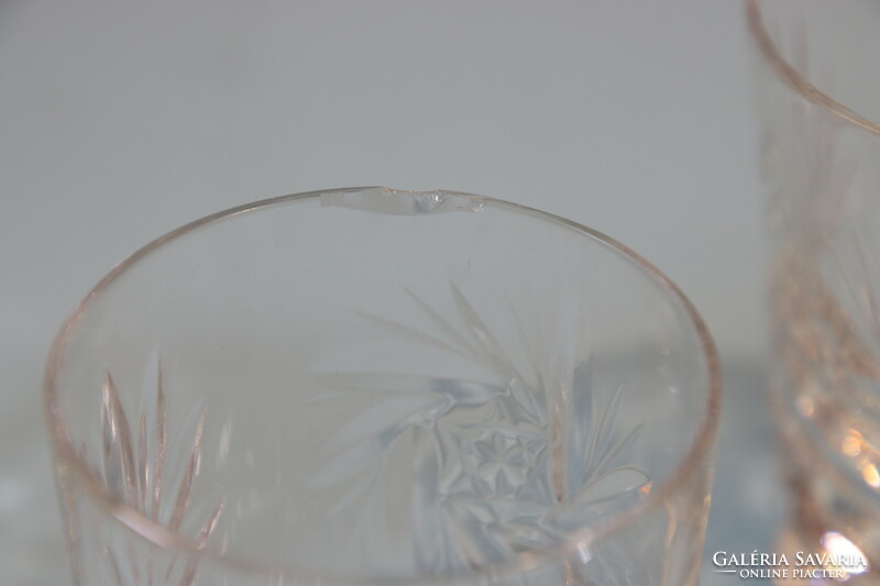 3 db likőrös kristály pohár