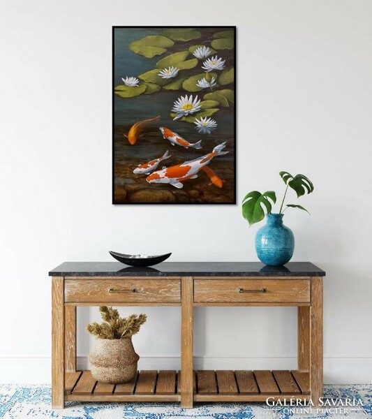 Life in the lake - painting
