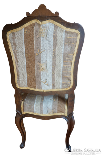 Baroque solid walnut chair