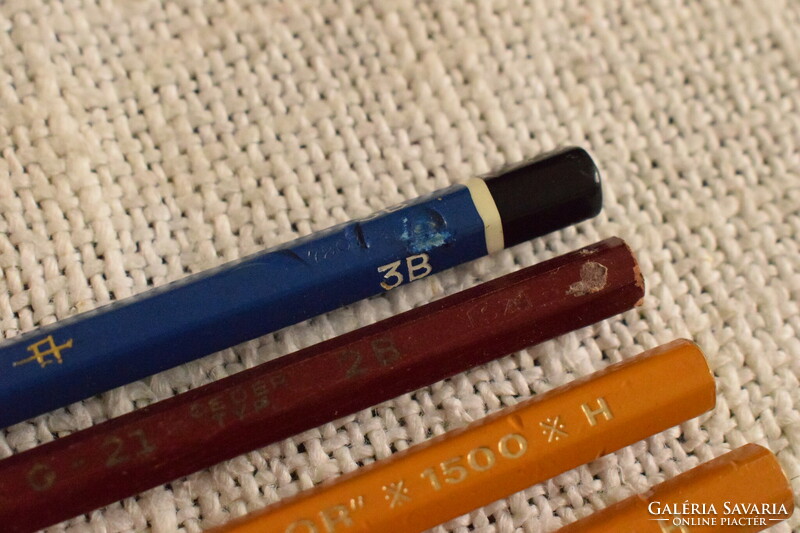 6 old pencils. Koh-i-noor, chung hwa, three star, mephisto, china, czechoslovakia, sonora
