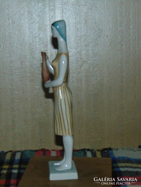 Zsolnay is a rare figure: an Art Deco girl with a jug