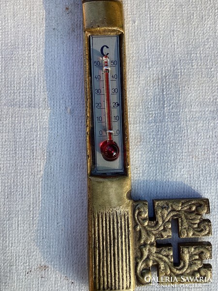 Eger salgótarzán tüzép advertising key thermometer 19 cm.
