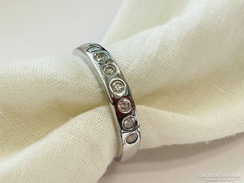 Állítható ezüst kísérő gyűrű..