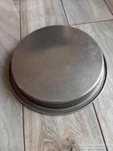 Beautiful old silver-plated tray (25.5x3.3 cm)