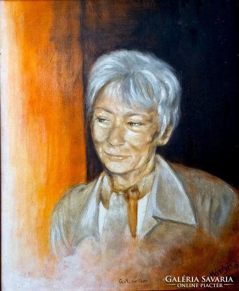 Born: Oct. 30, 1928. Portrait of Mariann Csernus/1995, by a premium award-winning artist. Károlyfi/1952
