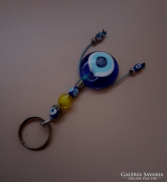 All-seeing old Murano glass key ring