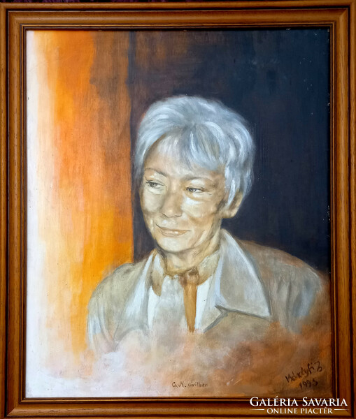 Született: 1928. okt. 30. Csernus Mariannról készült portré/1995,Prima díjas művésztől.Károlyfi/1952