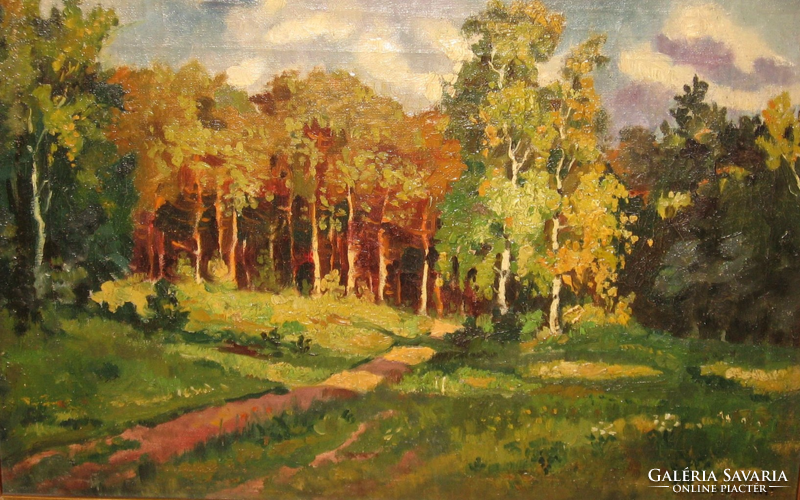 Wonderful, guaranteed original István Boldizsár /1897-1984/ picture: colored leaves