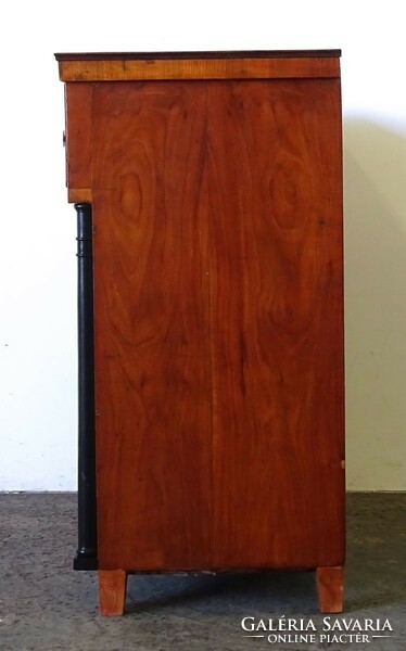 1Q134 antique Biedermeier poplar veneer writing chest 98 cm
