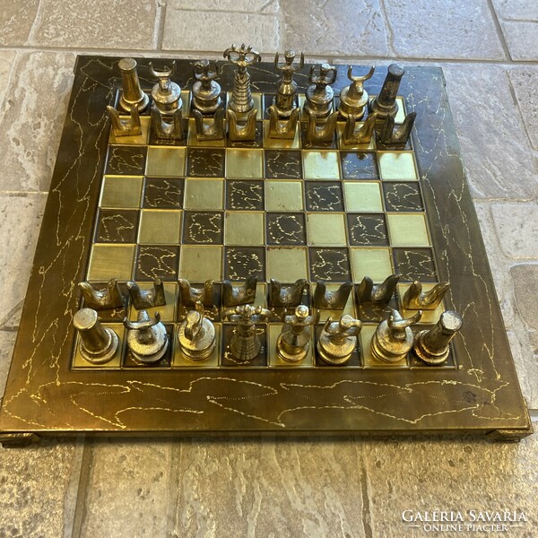 Beautiful copper chess set