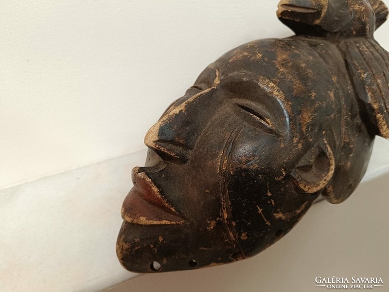 Antique African mask Yoruba ethnic group Niger 940 drum 52 7903