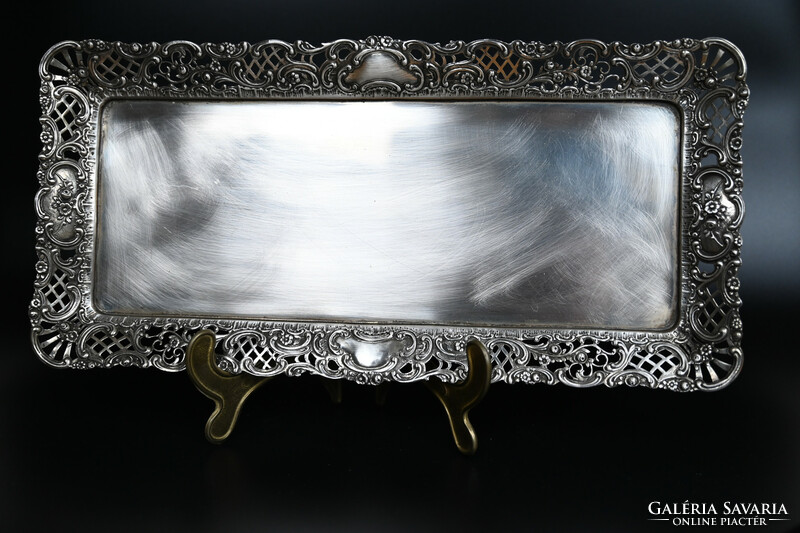 Beautiful, antique silver tray, offering