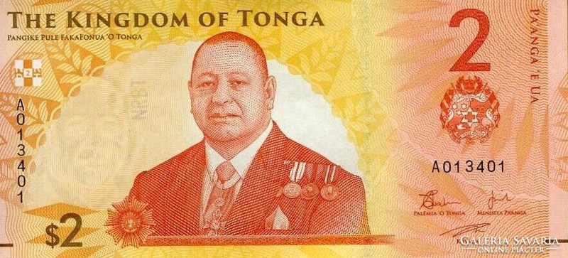Tonga 2 pa'anga, 2023, UNC bankjegy