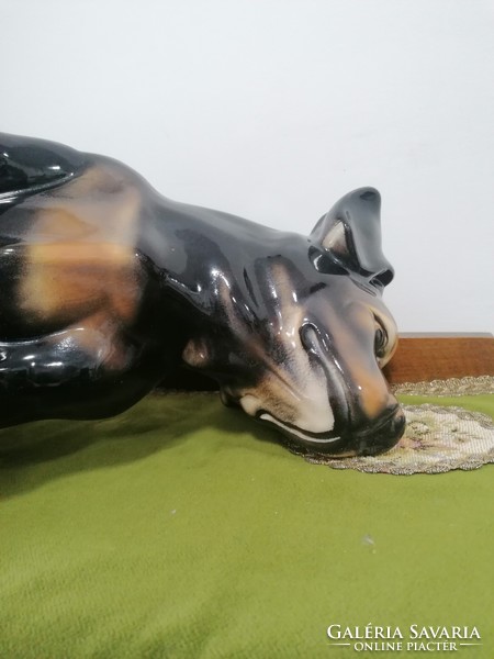 Large ceramic dog statue