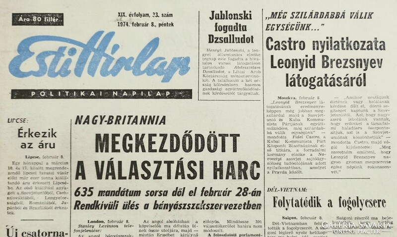 50. SZÜLETÉSNAPRA !?  /  1974 január 28  /  Esti Hírlap  /  Újság - Magyar / Napilap. Ssz.:  26061
