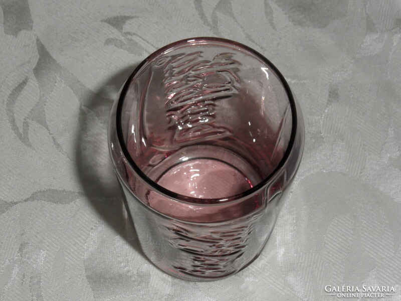 Coca cola üveg pohár ( 3 dl.-es, Korall színű )